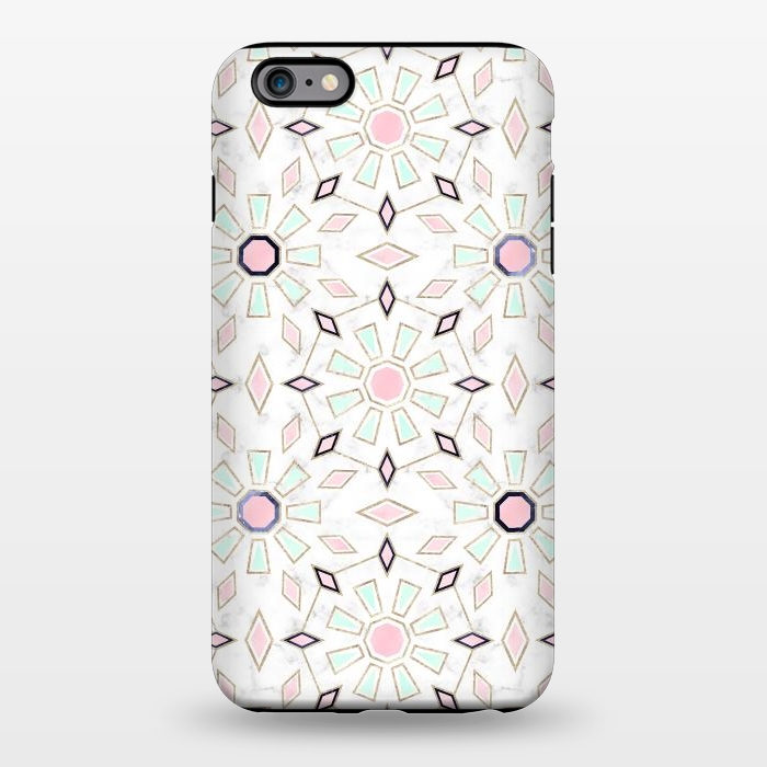 iPhone 6/6s plus StrongFit Modern gold Moroccan geometric flower marble image  by InovArts