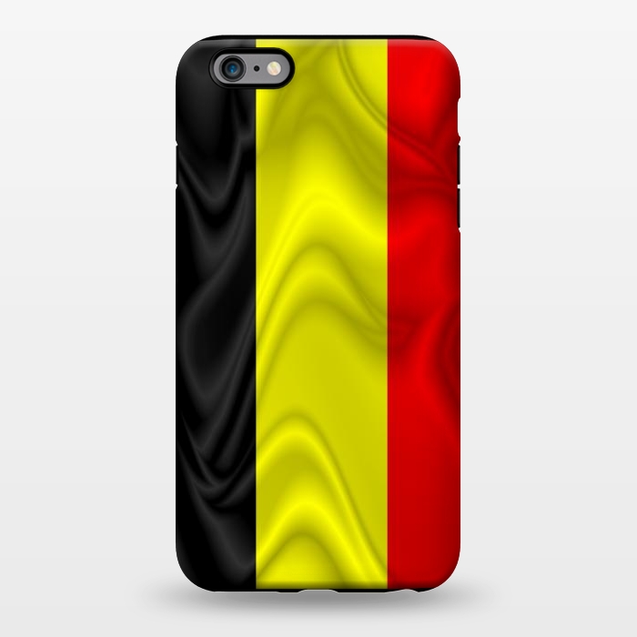 iPhone 6/6s plus StrongFit Belgium Flag Waving Silk Satin Fabric by BluedarkArt