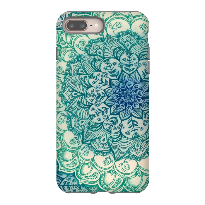 iPhone 7 plus StrongFit Emerald Doodle by Micklyn Le Feuvre