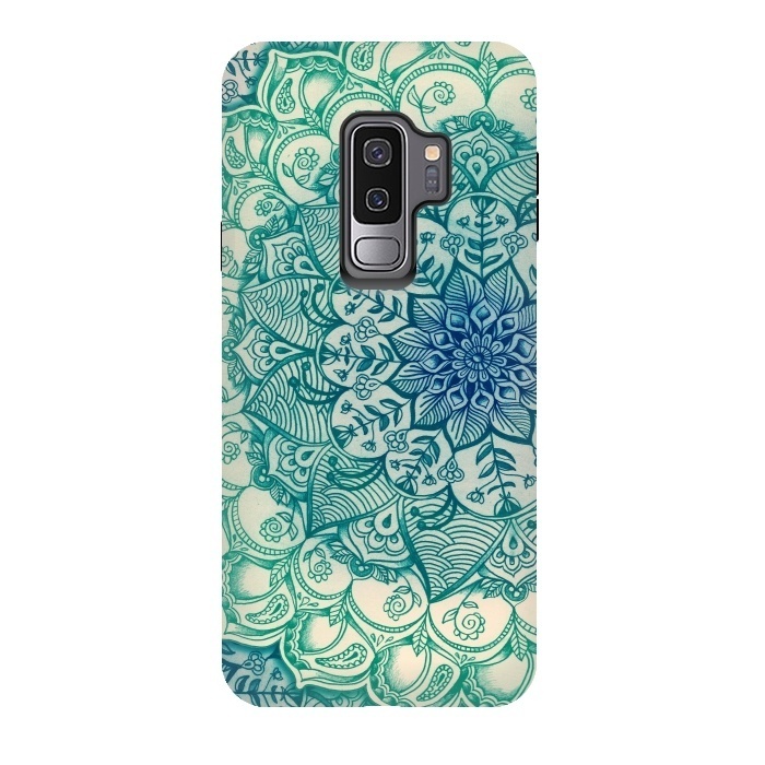 Galaxy S9 plus StrongFit Emerald Doodle by Micklyn Le Feuvre