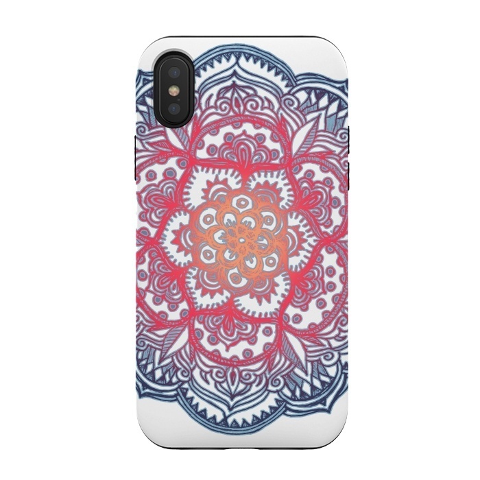 iPhone Xs / X StrongFit Radiant Medallion Doodle by Micklyn Le Feuvre