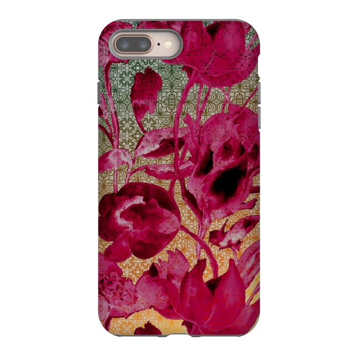 iPhone 7 plus StrongFit Lacey floral by Kashmira Baheti