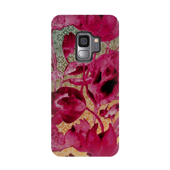Galaxy S9 StrongFit Lacey floral by Kashmira Baheti