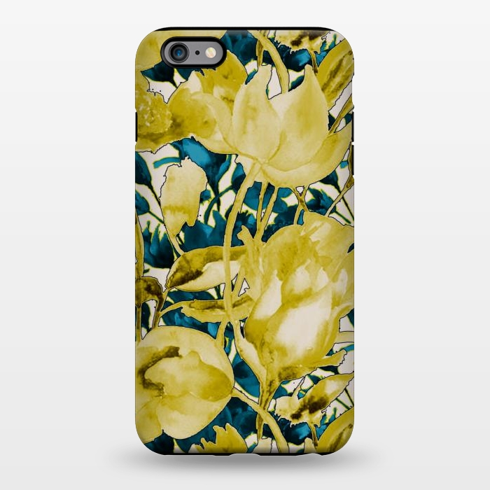 iPhone 6/6s plus StrongFit Yellow watercolour floral by Kashmira Baheti