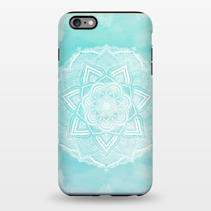 iPhone 6/6s plus StrongFit Mandala flower turquoise by Jms