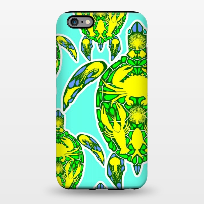 iPhone 6/6s plus StrongFit Sea Turtle Reef Marine Life Abstract Symbol Tattoo Style  by BluedarkArt