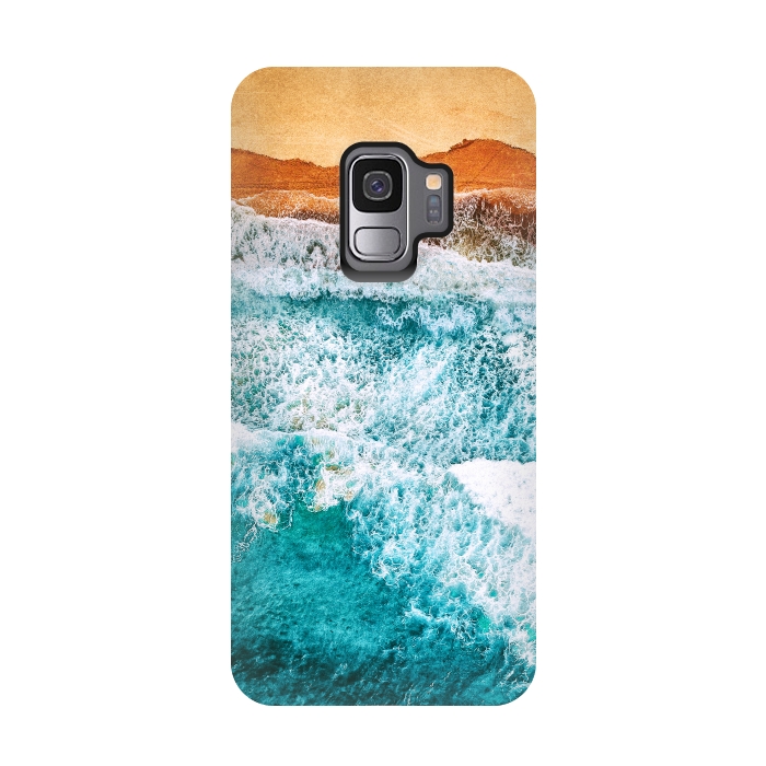 Galaxy S9 StrongFit Tropical VI - Beach Waves II by Art Design Works