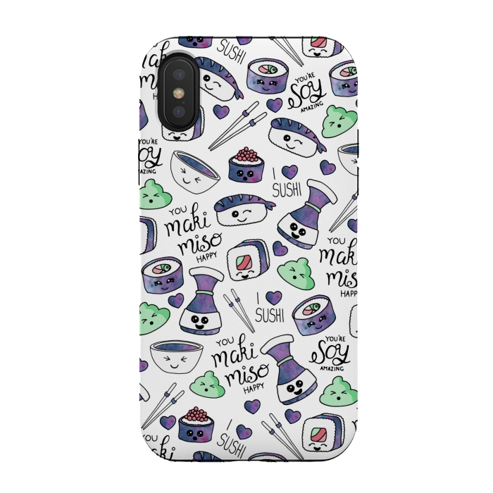 iPhone Xs / X StrongFit Galaxy Sushi by gingerlique