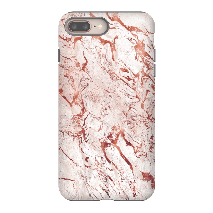 iPhone 7 plus StrongFit ROSE GOLD MARBLE by Art Design Works
