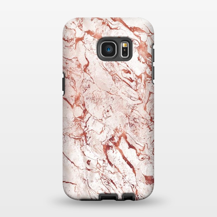 Galaxy S7 EDGE StrongFit ROSE GOLD MARBLE by Art Design Works