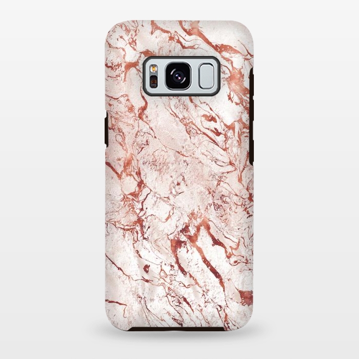 Galaxy S8 plus StrongFit ROSE GOLD MARBLE by Art Design Works