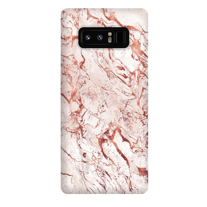 Galaxy Note 8 StrongFit ROSE GOLD MARBLE by Art Design Works