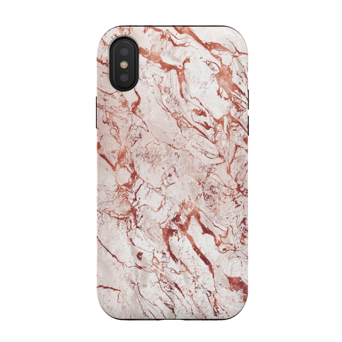 iPhone Xs / X StrongFit ROSE GOLD MARBLE by Art Design Works