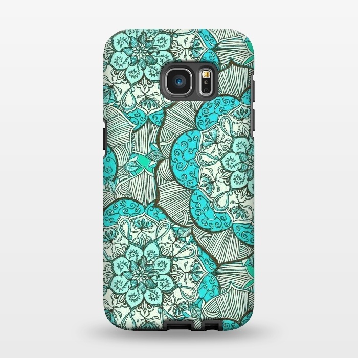 Galaxy S7 EDGE StrongFit Fresh Doodle in my Happy Colours by Micklyn Le Feuvre