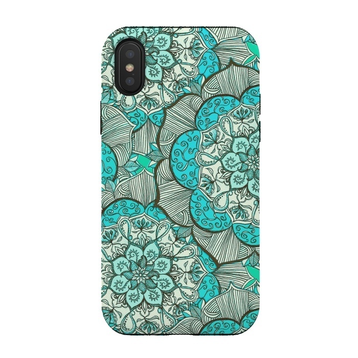 iPhone Xs / X StrongFit Fresh Doodle in my Happy Colours by Micklyn Le Feuvre