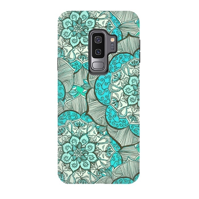 Galaxy S9 plus StrongFit Fresh Doodle in my Happy Colours by Micklyn Le Feuvre