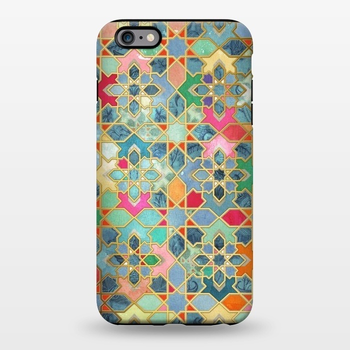 iPhone 6/6s plus StrongFit Gilt & Glory - Colorful Moroccan Mosaic by Micklyn Le Feuvre