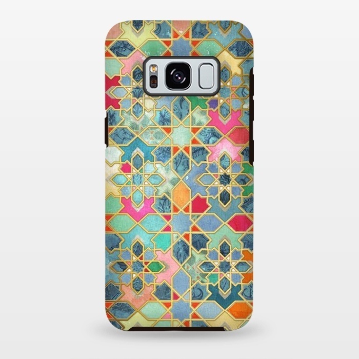 Galaxy S8 plus StrongFit Gilt & Glory - Colorful Moroccan Mosaic by Micklyn Le Feuvre