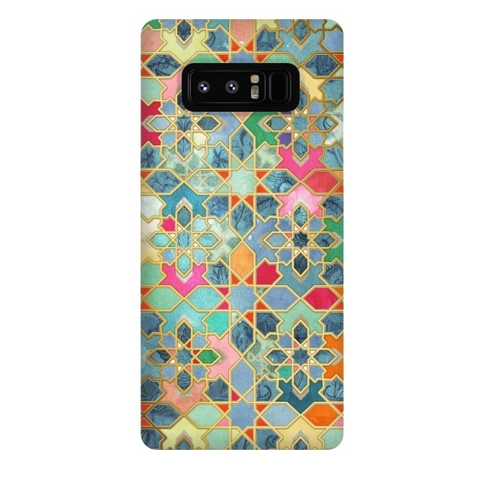 Galaxy Note 8 StrongFit Gilt & Glory - Colorful Moroccan Mosaic by Micklyn Le Feuvre