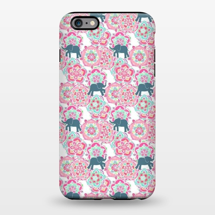 iPhone 6/6s plus StrongFit Tiny Elephants in Fields of Flowers by Micklyn Le Feuvre