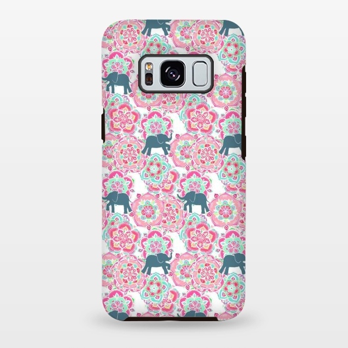 Galaxy S8 plus StrongFit Tiny Elephants in Fields of Flowers by Micklyn Le Feuvre