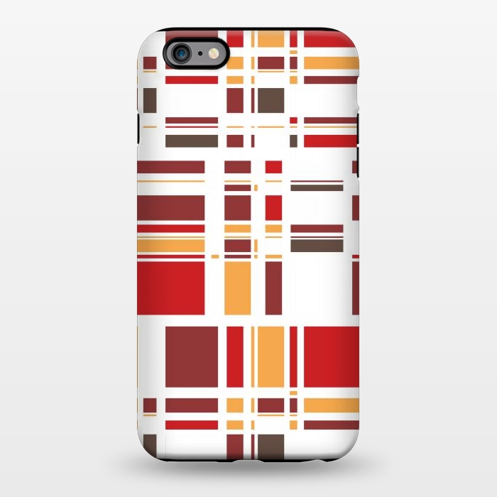 iPhone 6/6s plus StrongFit Fourth Dimension Red Plaid by Majoih