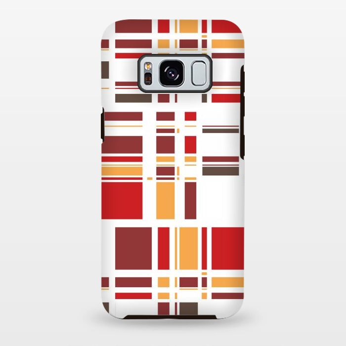 Galaxy S8 plus StrongFit Fourth Dimension Red Plaid by Majoih