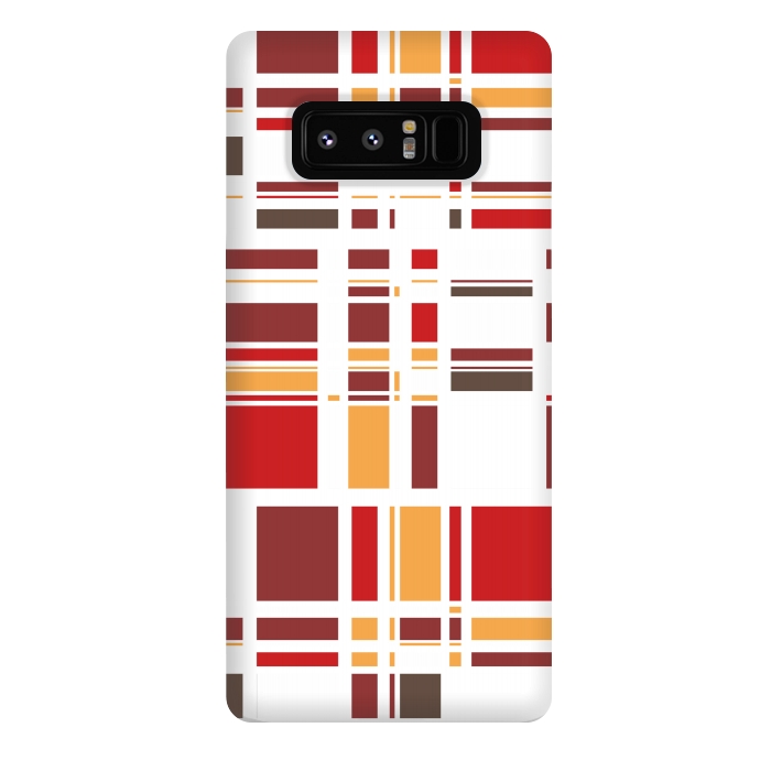Galaxy Note 8 StrongFit Fourth Dimension Red Plaid by Majoih