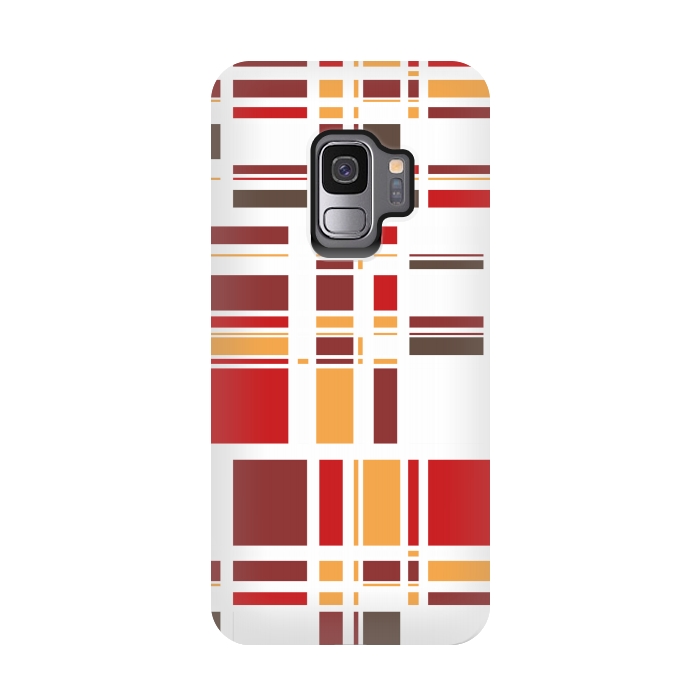 Galaxy S9 StrongFit Fourth Dimension Red Plaid by Majoih