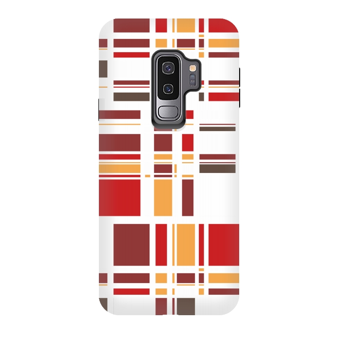 Galaxy S9 plus StrongFit Fourth Dimension Red Plaid by Majoih
