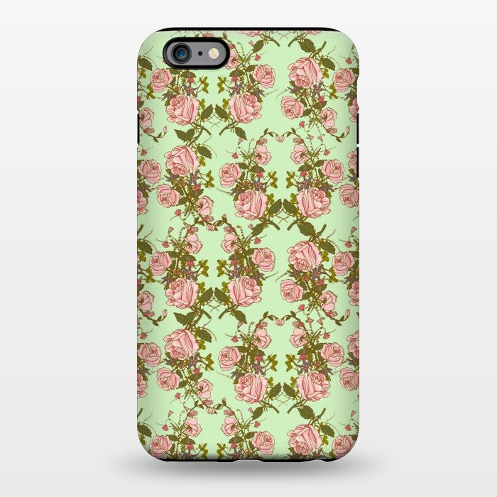 iPhone 6/6s plus StrongFit Vintage Rosy Floral by Quirk It Up