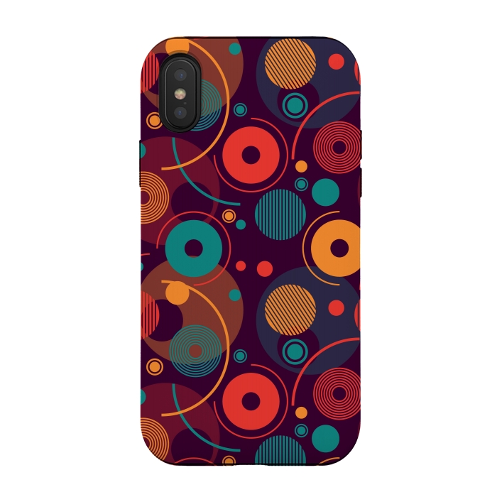 iPhone Xs / X StrongFit colorful rounded shapes by TMSarts