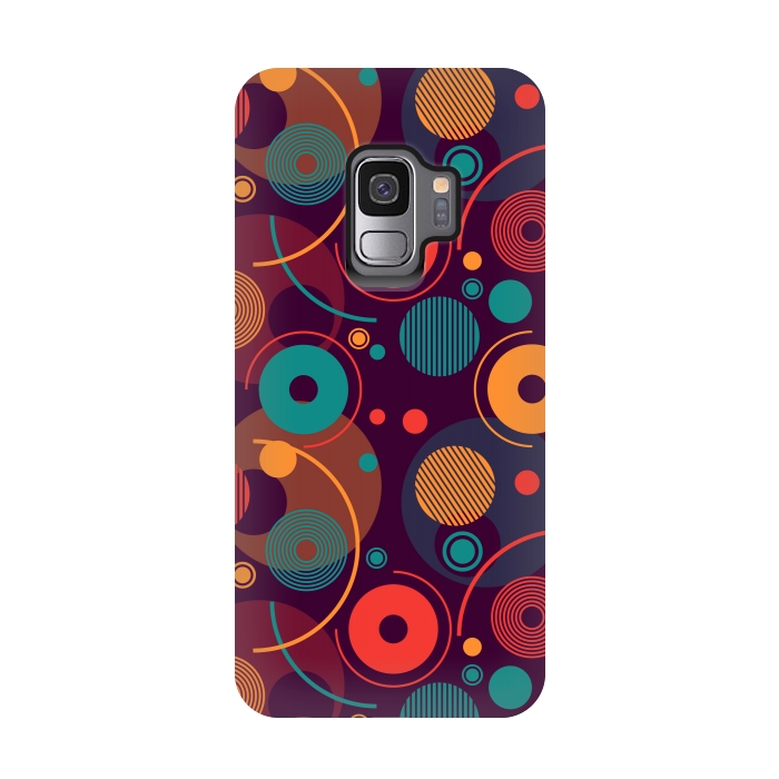 Galaxy S9 StrongFit colorful rounded shapes by TMSarts