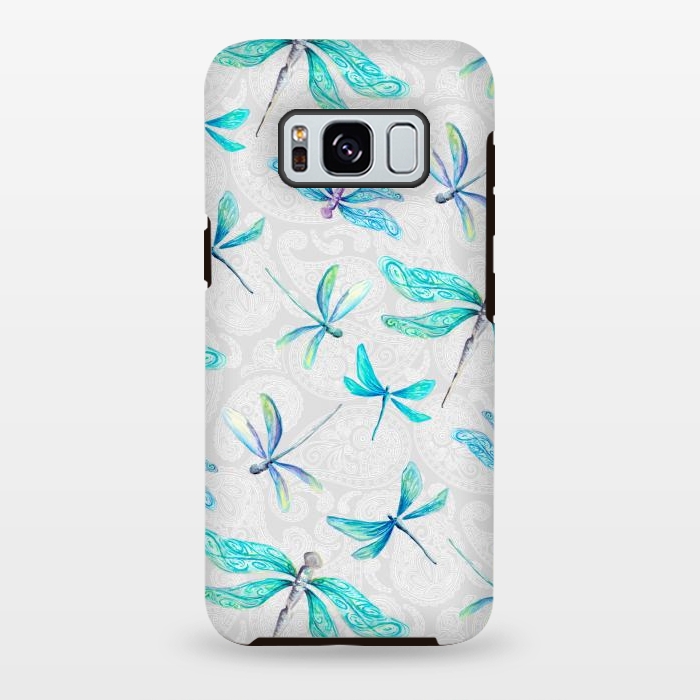 Galaxy S8 plus StrongFit Dragonflies on Paisley by gingerlique