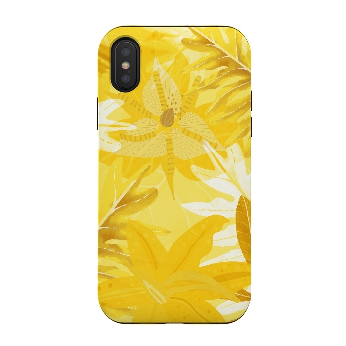 iPhone Xs / X StrongFit My Sunny Gold Aloha Jungle by  Utart