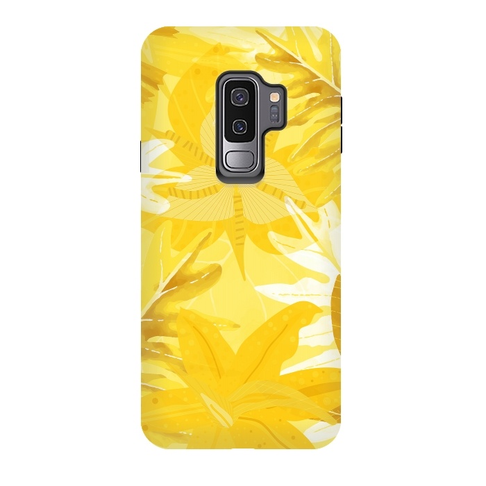 Galaxy S9 plus StrongFit My Sunny Gold Aloha Jungle by  Utart