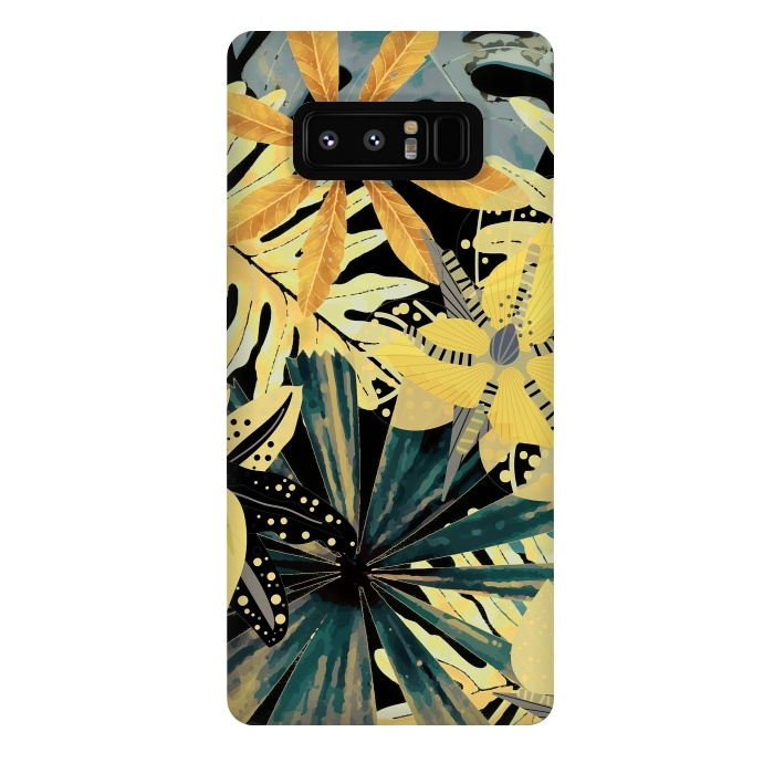 Galaxy Note 8 StrongFit Abstract Foliage Aloha Jungle  by  Utart