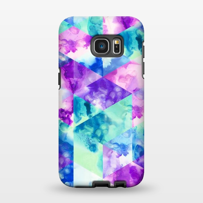 Galaxy S7 EDGE StrongFit Inky Hexagons by gingerlique