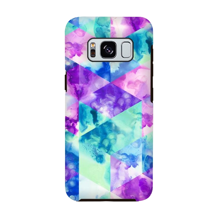 Galaxy S8 StrongFit Inky Hexagons by gingerlique