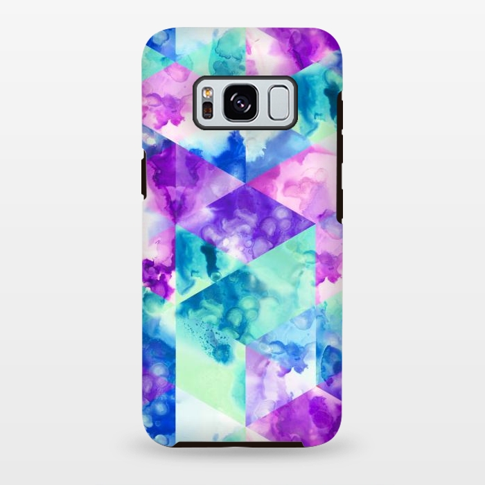 Galaxy S8 plus StrongFit Inky Hexagons by gingerlique