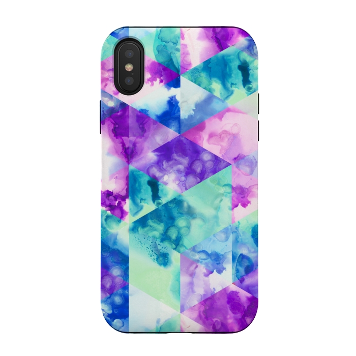 iPhone Xs / X StrongFit Inky Hexagons by gingerlique