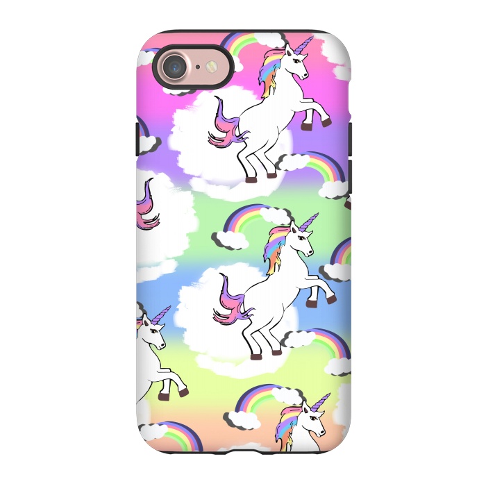 iPhone 7 StrongFit Rainbow Unicorns by MUKTA LATA BARUA