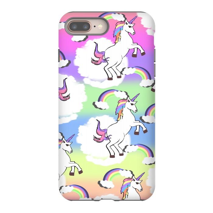 iPhone 7 plus StrongFit Rainbow Unicorns by MUKTA LATA BARUA
