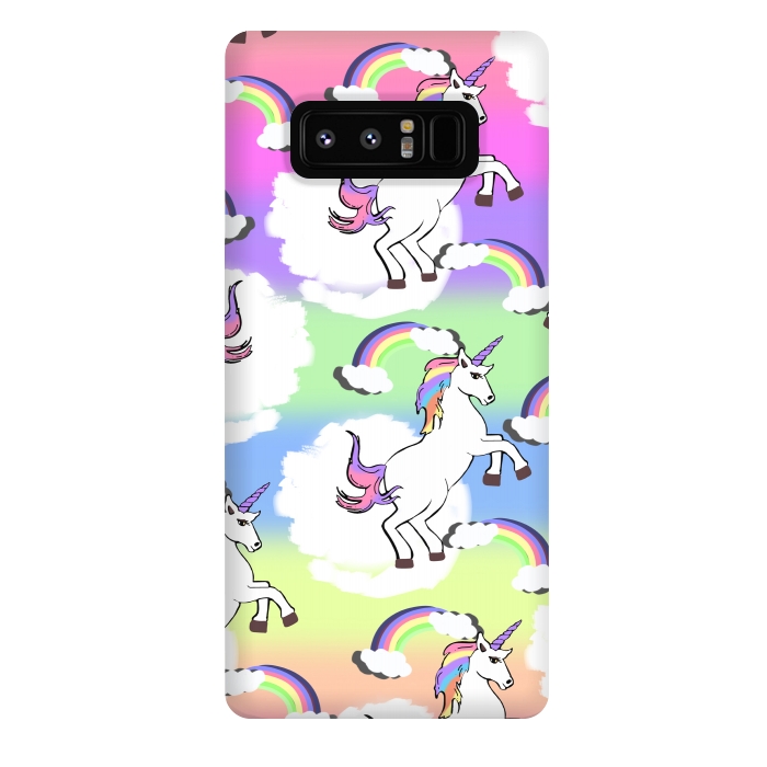 Galaxy Note 8 StrongFit Rainbow Unicorns by MUKTA LATA BARUA