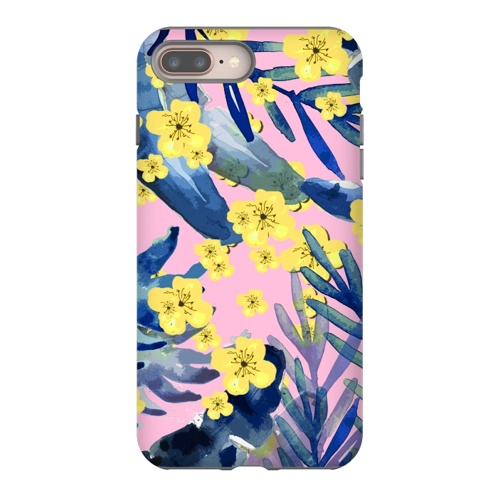 iPhone 7 plus StrongFit Tropical Flowers 3 by MUKTA LATA BARUA