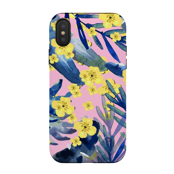iPhone Xs / X StrongFit Tropical Flowers 3 by MUKTA LATA BARUA