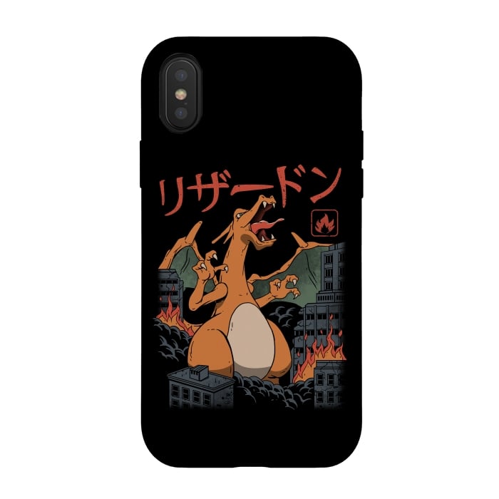 iPhone Xs / X StrongFit Fire Kaiju by Vincent Patrick Trinidad