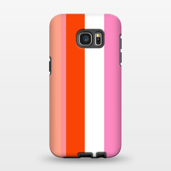 Galaxy S7 EDGE StrongFit Colorful Stripes by MUKTA LATA BARUA