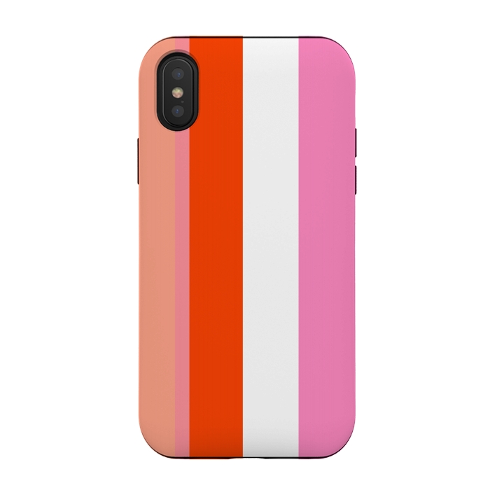 iPhone Xs / X StrongFit Colorful Stripes by MUKTA LATA BARUA