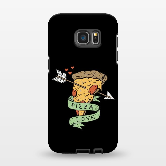 Galaxy S7 EDGE StrongFit Pizza Love by Vincent Patrick Trinidad